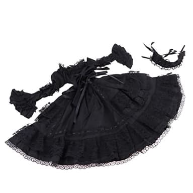 1/3 BJD SD Doll Outfits Lolita Dress Black Princess Dress for Night Lolita