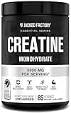 Jacked Factory Creatine Monohydrate Powder 425g - Creatine Supplement for Muscle Growth, Increased Strength, Enhanced Energy Output and Improved Athletic Performance 85 Servings, Unflavored