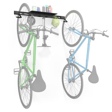 Koova Wall Mount Bike Rack | Steel Bike Mount Wall | Adjustable Bike Hangers for Garage | Easy Mount Bike Rack Garage | Wall Bike Rack for Garage