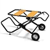 WORKESS Portable Table Saw Stand, 330 Lbs Load Capacity Rolling Foldable Table Saw Table with 8 Inch Wheels, Heavy Duty Construction for Easy Storage, Universal for Most Brands of Table Saws
