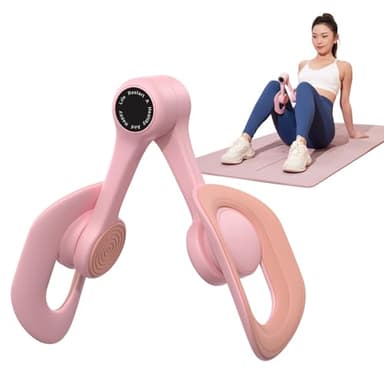 MERACH Thigh Trainer, Pelvic Floor Muscle Trainer, Inner Thigh Exercise Workout Equipment for Home Gym, Pelvic Floor Strengthening Women (Basic-Pink)