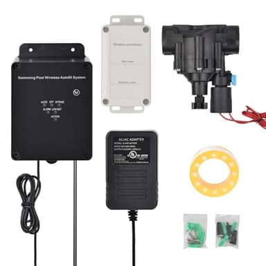 Wireless Automatic Pool Water Level Control System with Three Modes and 500ft Range Ideal for Pools Spas and Water Tanks