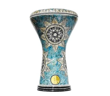 Darbuka doumbek drum tabla 17/17.5 inch inlaid mother of pearl with free bag (Sea Star)