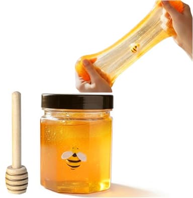 Cute Honey Themed Slime, Clear Textured, Handmade ASMR Slime(7oz)