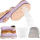 Dailatu 1200W Handheld Steamer iron for Clothes Travel, 180 ° Rotating Portable Mini Travel Iron with Steamer, 2 in 1 Dry and Wet Plancha a Vapor Para Ropa Portatil