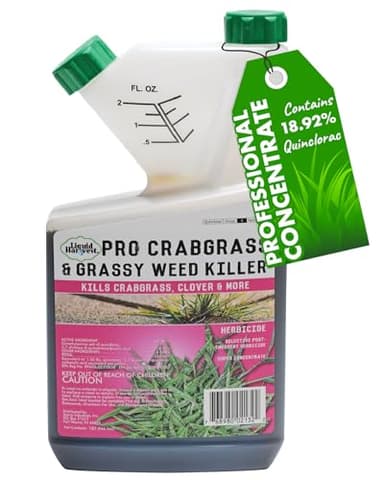 Pro Crabgrass & Grassy Weed Killer - 18.92% Quinclorac (Compare to Drive XLR8) – Concentrated Professional Crabgrass Herbicide – Quick Drying with Residual Control - 32 Ounces