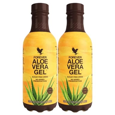 Forever Living - Forever Aloe Vera Gel - 99.7% Pure Inner Leaf Aloe Vera Juice - Preservative-Free - 33.8 fl oz (Pack of 2)