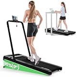 FelFast Walking Pad Treadmill with 15% 9° 8 Level Auto Incline, 2-in-1 Under Desk Foldable w/Remote Control, 12 HIIT Mode, 450 Lbs Max, 7.6 MPH Max, Portable Mini Treadmill for Office Home (Black)