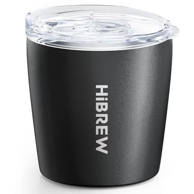 HIBREW Espresso Insulated Mug - 8oz / 240ml - 18/8 Food Grade Stainless Steel (Black)