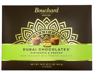 Bouchard Dubai Chocolates Pistachio & Knafeh - 16.01 OZ (1 LB/454g)