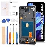 Olivechard S20 FE 4G G780/5G G781 OLED LCD Display +Cloud Navy Frame 6.43" for Samsung Galaxy S20 FE 4/5G LCD Screen Display Replacement Touch Digitizer Assembly Kit sm-g781b/u/u1/w/n/v sm-g780f/g