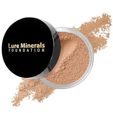 Lure Minerals Mineral Foundation Loose Powder - 8g, Mineral Makeup Face Powder Foundation (Beige Medium - Luminous)