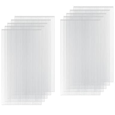 Sinimaka 10 Pack Polycarbonate Greenhouse Panels, 8' x 4' x 0.24'' Twin-Wall Polycarbonate Sheets, All Weather Clear Roof Panels Greenhouse Replacement Panels