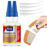 BOTTRONY Wood Glue, 2 Pack Instant Super Glue for Wood, Tacky Glue for Wood, Clear Wood Glue for Woodworking,Waterproof Super Glue Ideal for Wooden Furniture,Wooden Product, Wooden Crafts,Wood Floor