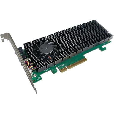 Highpoint Technologies 2-Port M.2 SSD6202A NVMe Boot RAID Controller for VMware ESXi & Virtualization Systems, Green