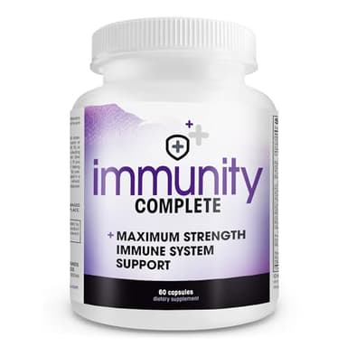 Immunity Complete - 20-in-1 Immune System Booster Formula with Cat's Claw, Quercetin, Vitamin C, and Olive Leaf Extract 60ct