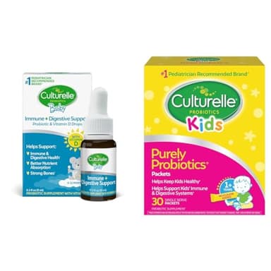 Culturelle Baby & Kids Probiotics with Vitamin D, Digestive & Immune Support for Infants, Newborns & Children