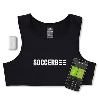 SOCCERBEE-BEE LITE 2 - Sports GPS Tracker & Vest for Outdoor Sports | 30days Trial Included & Subscription Requierd | Soccer Training Equipment | Fitness Tracker (Extra Large)