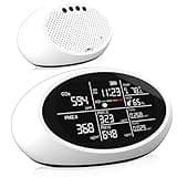 12 in 1 Air Quality Monitor Indoor- Portable Indoor Air Quality Meter for CO2, TVOC, PM2.5, PM1.0, PM10, Temperature, Humidity & Time Display【Dual Chip & High Accuracy】Air Quality Tester for Home
