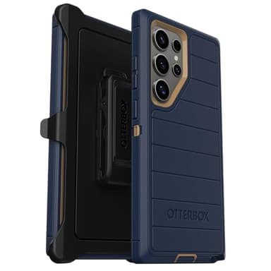 OtterBox Samsung Galaxy S24 Ultra (Only) - Defender Series Case - Blue Suede Shoes - Screenless - Rugged & Durable - with Port Protection - Holster Clip Included - Microbial Defense Protection