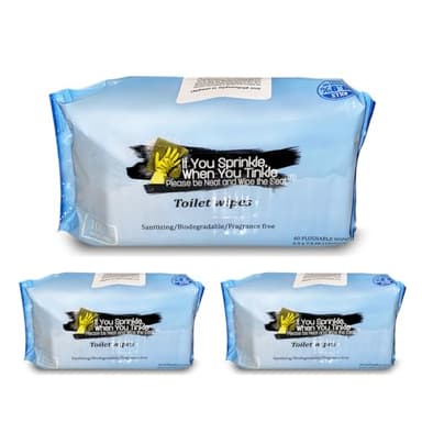 3 Pack Refill Pack Toilet Seat Wipes