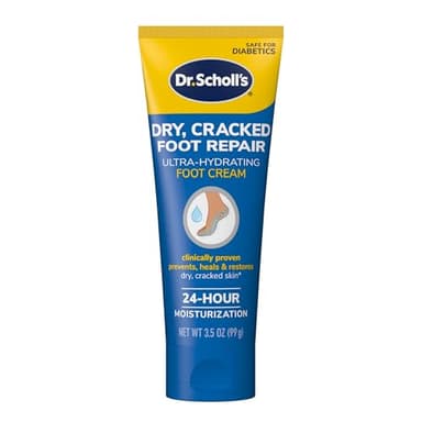 Dr. Scholl's Dry, Cracked Foot Repair Ultra-Hydrating Foot Cream Moisturizer, 3.5 oz, Skin Care Foot Lotion with 25% Urea for Dry Cracked Feet, Heals and Moisturizes for Healthy Feet