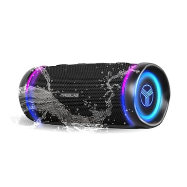 TREBLAB HD77 Portable Bluetooth Speaker - Loud 360° HD Surround Sound, Wireless Dual Pairing, 25W Powerful Bass, 20H Battery, Best for Outdoor Sports - True IPX6 Waterproof (Renewed)