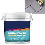 Polyurethane Waterproof Coating,1000g Polyurethane Coating,Basement Foundation Repair,Polyurethane Waterproof Coating Sealant for Concrete Wood Outdoor Roof Walls Garden (1000g,Grey)