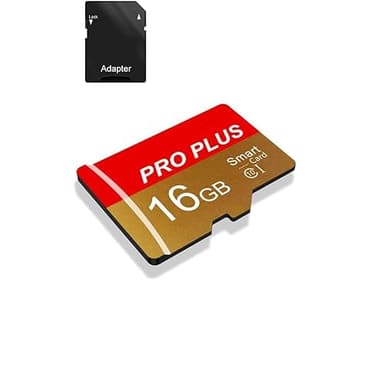 TF Card 16GB with Adapter, High Speed Memory Card, UHS-I C10 A1 Memory TF Card for Tablet/Mobile Phone/Camera/Car Audio/Game Console (16, GB)
