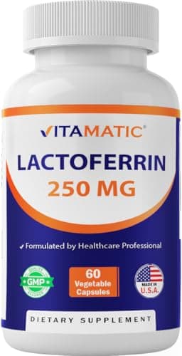 Vitamatic Lactoferrin 250mg – 60 Vegetable Capsules Promotes Healthy Immune Function*