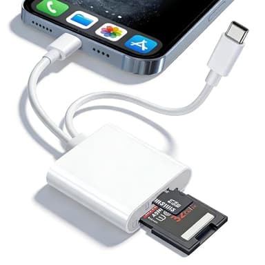SD Card Reader for iPhone USB C, Sd Card Reader USB C Dual Interface iPhone Sd Card Adapter,Card Reader for Computer Computer/MacBook/Android/Usbc Laptop Sd/Tf/Sim sd Card Reader for Android