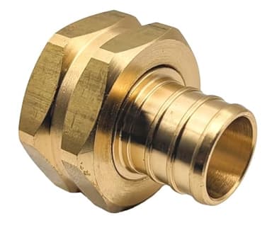 GRIDTECH Brass Garden Hose Adapter Swivel Fitting, 3/4” PEX Barb and 3/4” GHT Female Connector, Heavy-Duty High-Pressure Support, Rust and Corrosion Resistant, Patented, Patent Pending