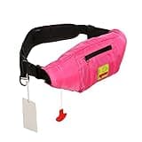 Lifesaving Pro Premium Belt Pack PFD Universal 33G Manual Waist Inflatable Lifejacket Survival Buoyancy Adult Life Jacket Vest - Pink