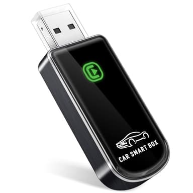 Amzfeel Wireless CarPlay Adapter for Apple iPhone iOS 10+ & Cars from 2015+, Mini Edition, Convert Factory Wired to Wireless CarPlay Dongle Plug & Play GPS Digital Media Receiver (Brushed Cobalt Blue)