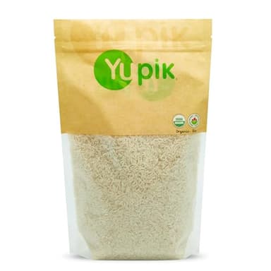 Yupik Organic White Rice, Long Grains, 2.2 lb (35.2 oz), Non-GMO, Vegan, Gluten-Free, Kosher, Salt-Free, Easy Preparation, Ideal for Recipes, Side Dishes, Salads & More