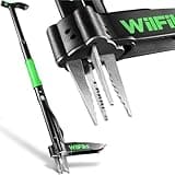 Weed Puller Tool with Long Adjustable Handle (36", 40", & 45"), Quick-Release Weed Ejector Mechanism, Lightweight Aluminum Stand-Up Heavy Duty Weed Remover, 4-Claw Head & Foot Pedal for Easy Weeding