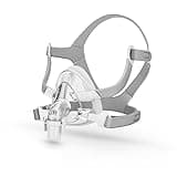 Full Face CPAP Mask, Comfort Series Nasal CPAP Mask, Reuse Full Cover Mask Replacement Accessory Includes Headgear Strap, Frame, Elbow and Nasal Cushion, Covers Nose and Mouth(M)