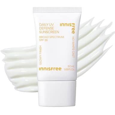 Innisfree Daily UV Defense SPF 36 – Korean Face Sunscreen, Invisible Finish, Broad Spectrum, No White Cast, Lightweight, Hydrating