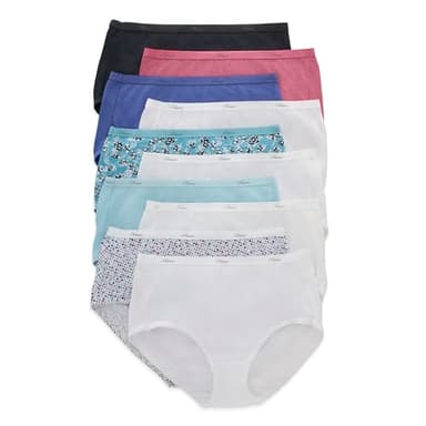 Hanes womens Cotton briefs underwear, 10 Pack - Brief Assorted 1, 6 US