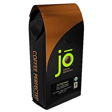 JO ESPRESSO: 2 lb, Organic Whole Espresso Beans, USDA Certified Organic, Gluten Free, NON-GMO, Fair Trade Certified, Perfect Rich Thick Crema, Medium/Dark Roast Whole Bean Coffee by Jo Coffee®