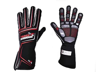 TRACK ARMOUR] Series 4 Auto Racing Glove, SFI 3.3/5, Nomex Fabric, Silicon Grip, Fire Retardant, Flame Resistant, Driving, Karting, Sim Racing