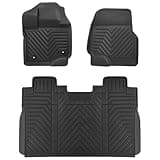 Floor Mats for F150 SuperCrew, Floor Liners for 2015-2025 Ford F-150, 1st & 2nd Row All Weather Protection Broryan