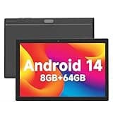 Android 14 Tablet 10 Inch Tablet, DDR4 8GB RAM 64GB Storage Tablets, Support 1TB Expand 2MP+8MP Dual Camera 10 IN Tab, WiFi6 Bluetooth 6000mAh Battery, 1280*800 10.1'' IPS HD Touch Screen Tableta.