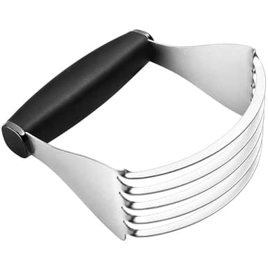 Spring Chef Dough Blender For Baking, Heavy Duty Dough Cutter Tool, Stainless Steel Pastry Cutter Tool with Sharp & Sturdy Blades, Pastry Blender for Easy Mixing, Dishwasher Safe - XL Size - Black