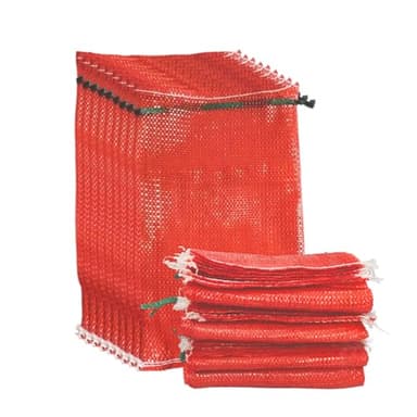 10 Pack Mesh Onion Bags, 11"×18" Reusable Vegetable Produce Bags 10LB with Drawstring for Onions Vegetables Crawfish Citrus Firewood (10, 11''*18'')