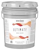 EVOLVE Ultimate Paint & Primer in White for Interior & Exterior House Paint, Semi-Gloss Sheen, 5-Gallon