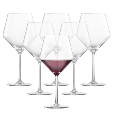 ZWIESEL GLAS Pure Burgundy Red Wine Glass (Set of 6), Graceful Burgundy Glasses for Red Wine, Dishwasher-Safe Tritan Crystal Glasses, Made in Germany (23 Ounce)