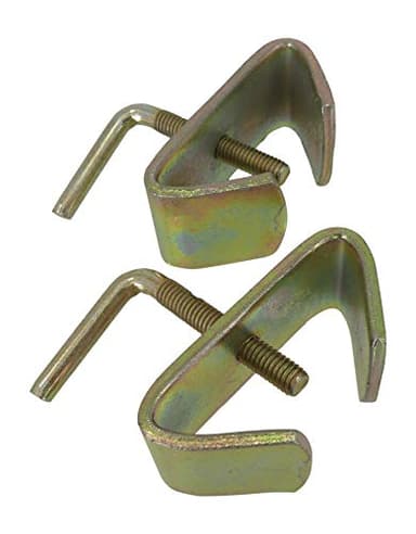 Tech Team #00828 1 1/2" Bed Rail Clamp Set – Heavy-Duty Steel Clamps for Metal Bed Frames | Securely Hold Frame Sections Together, Reduce Wobble & Squeaks | Yellow Zinc Finish, 2-Piece Replacement Kit