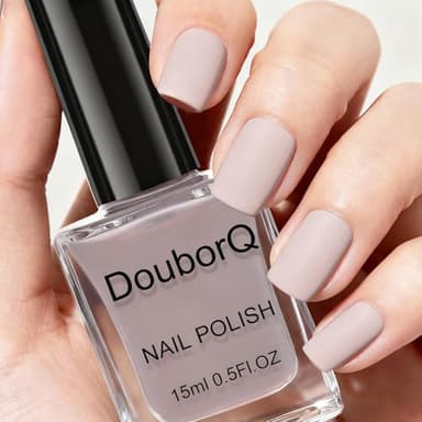 AILALUO Matte Nail Polish,15ml Light Brown Quick Dry Nail Lacquer for Nail Art Varnish,Velvet Mist Effect DIY Nail Art Varnish for Women