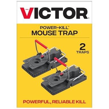 Victor Power Kill Mouse Trap - M142B - Easy to Set Mouse Trap - Humanely and Quickly Kills Mice - Reusable, Indoor or Outdoor Use - 2 Pack